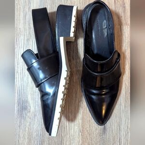 Zara Woman Black Heeled Mules Size 36 EU